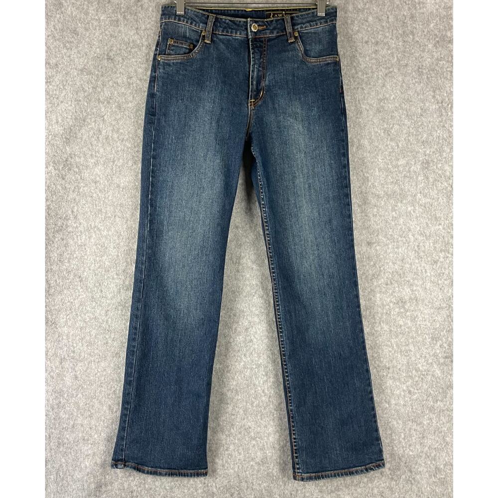 Lawman Jean Womens 9/10 Dark Wash Stretch Bootcut Mid Rise Western Cowgirl Rodeo